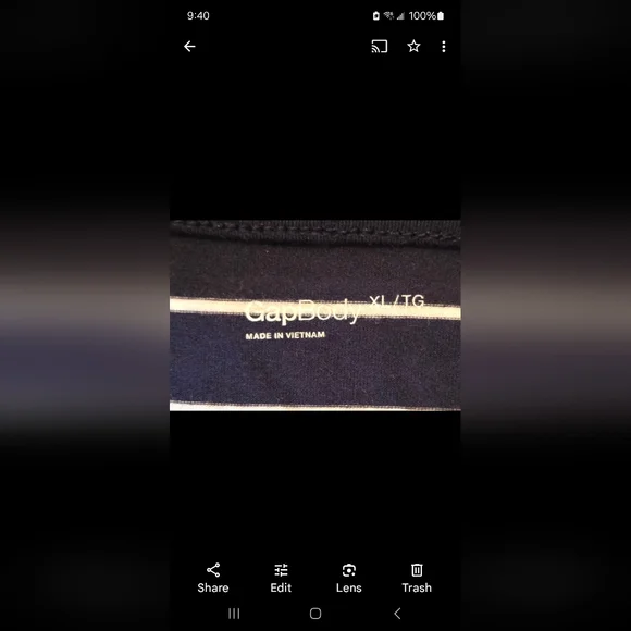 GAP Maternity Top for Year Round by Gap Body; Size XL; Navy with White Stripes - Picture 12 of 16